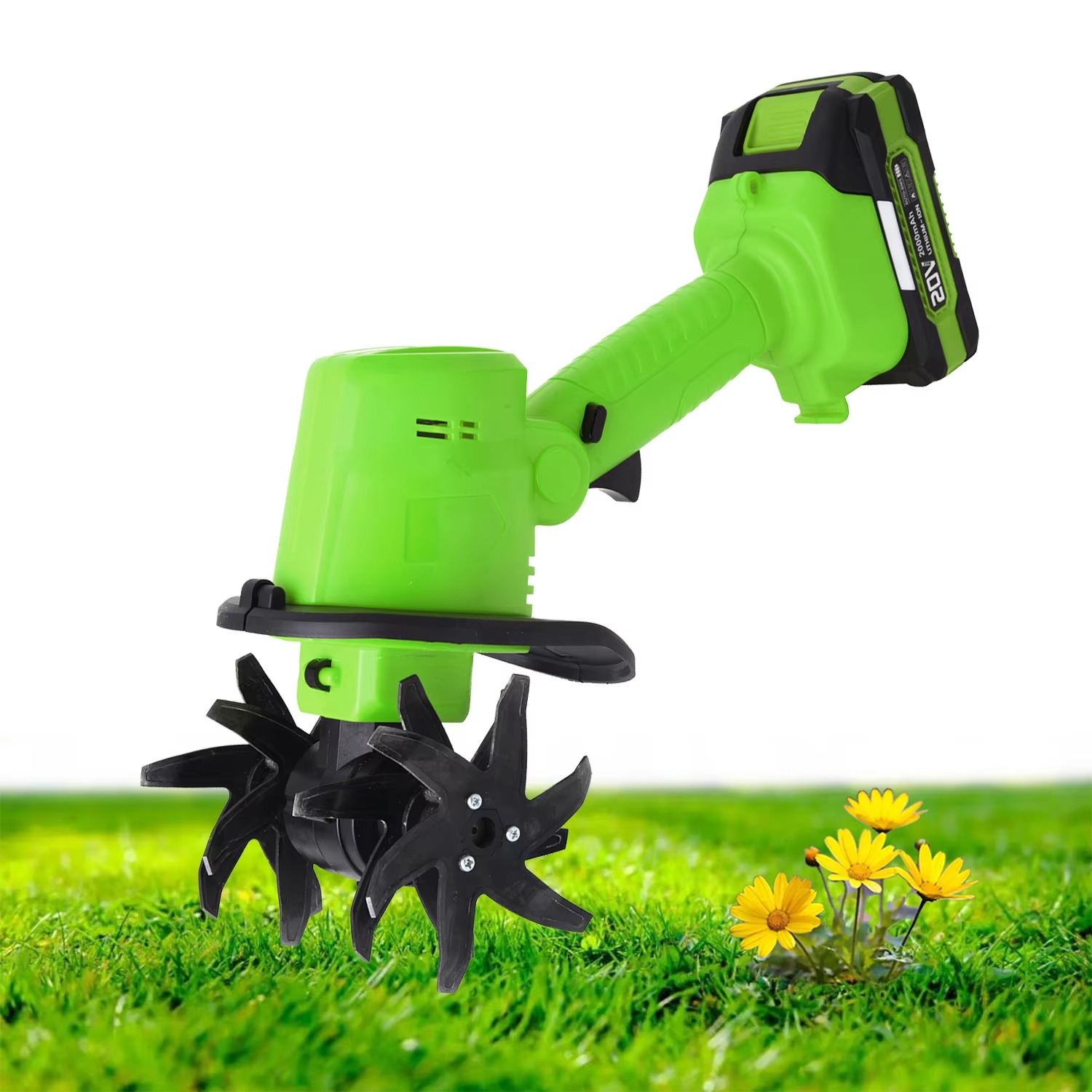 Garden Tiller Mini - 20V Rechargeable Cordless Rotary Tiller Handheld