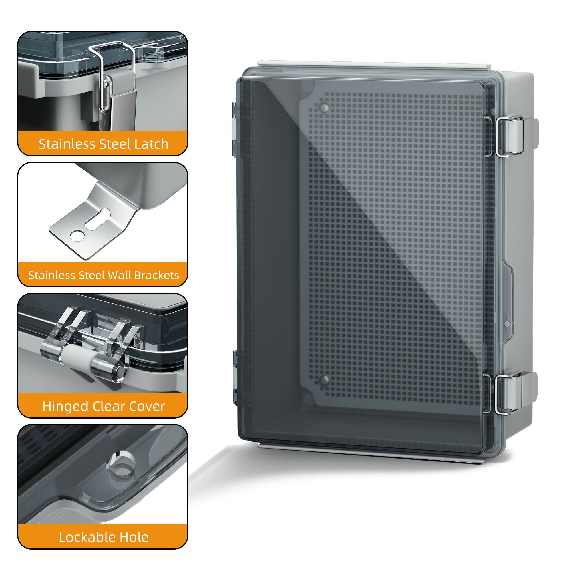 Outdoor Power Supply Box - Clear Electrical Enclosure Box Outdoor Plastic
