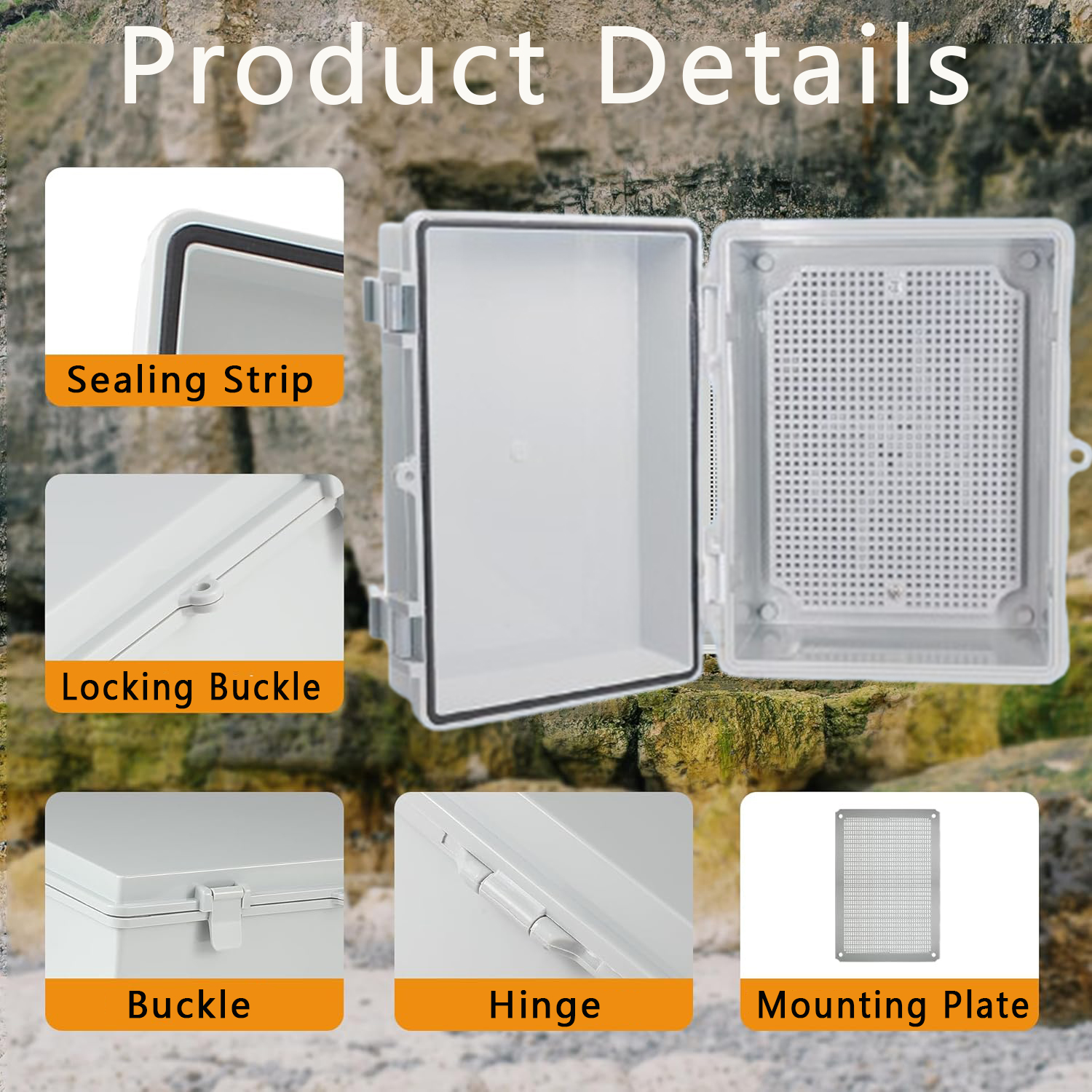 Ip66 Abs Pc Hinged Plastic Enc - Outdoor Power Supply Box recension och pris
