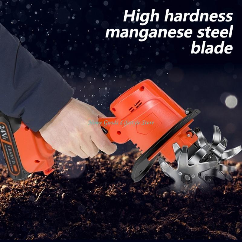 E74E Cordless Mini Tiller 21V  - Garden Tiller Mini recension och pris