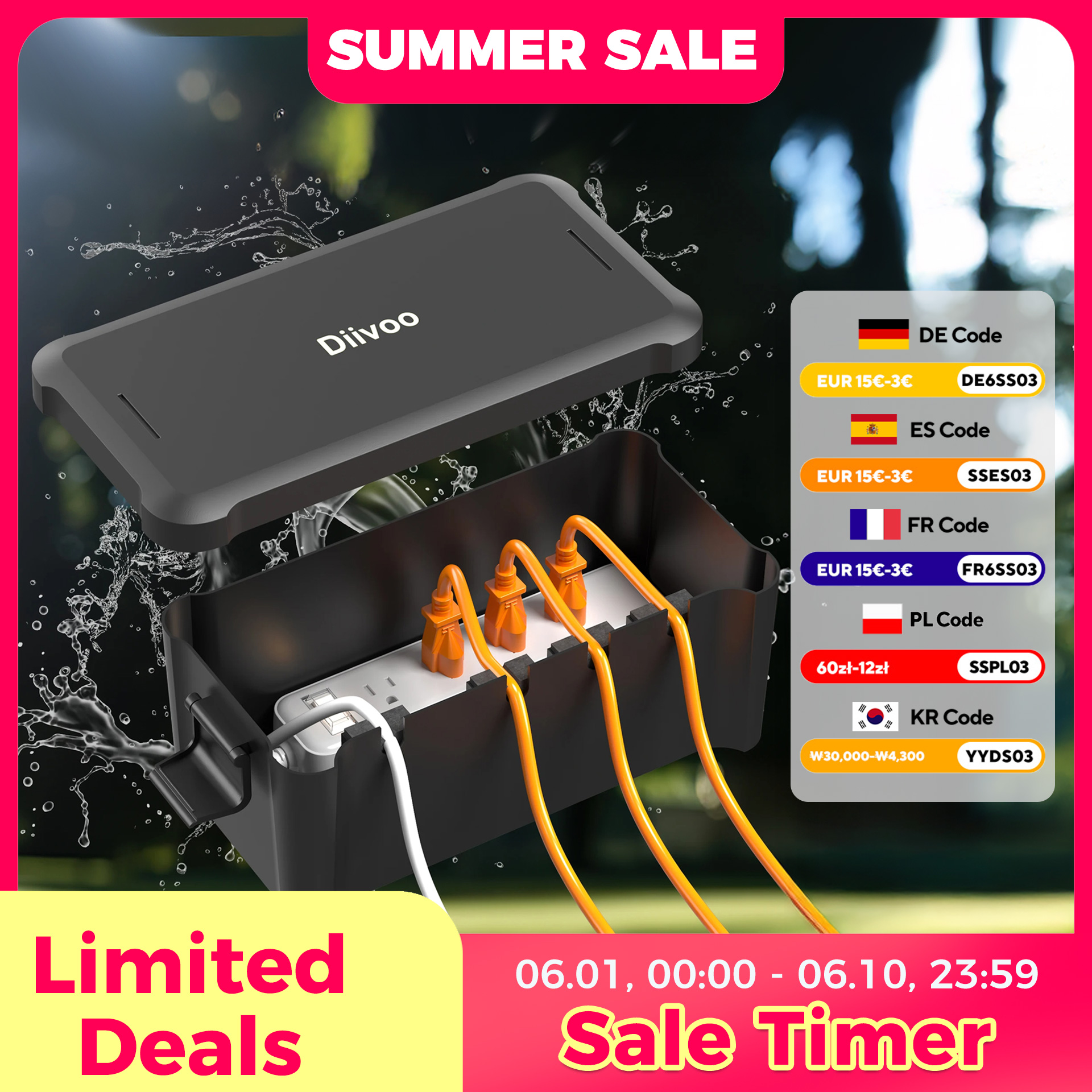 Diivoo Outdoor Waterproof Elec - Outdoor Power Supply Box recension och pris