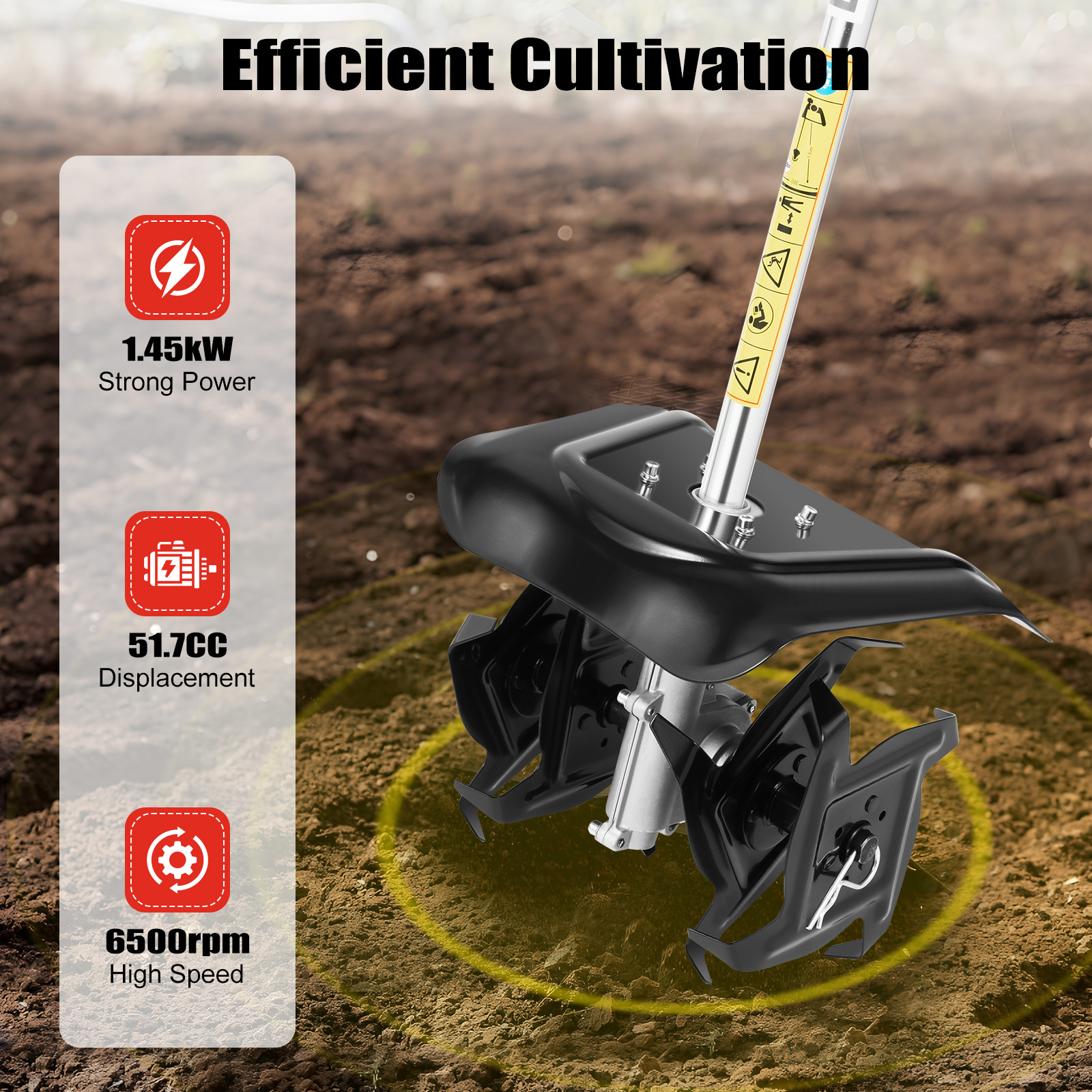 Mini Tiller Cultivator, 51.7cc - Garden Tiller Mini recension och pris