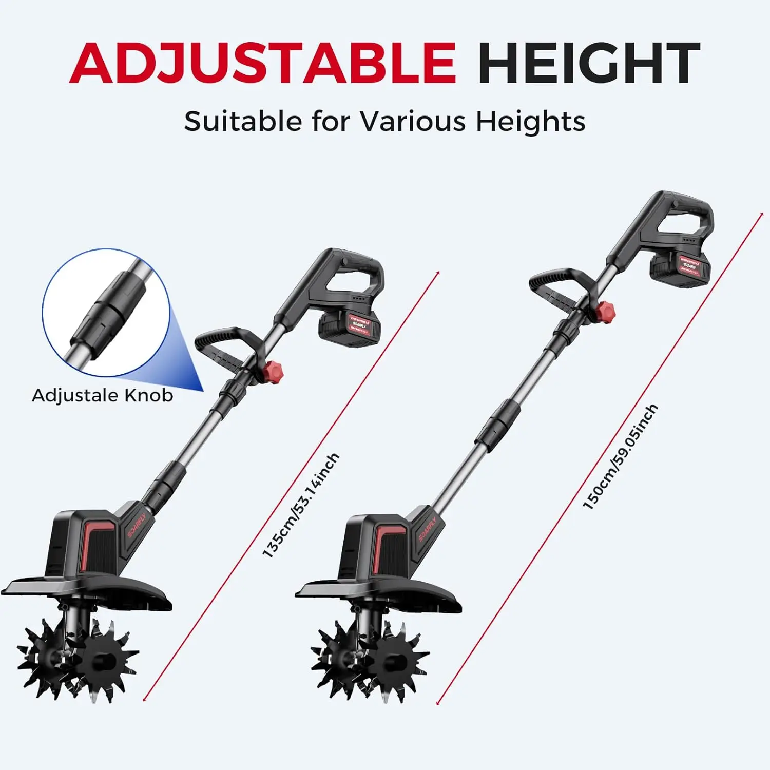 Upgraded Cordless Electric Til - Garden Tiller Mini recension och pris